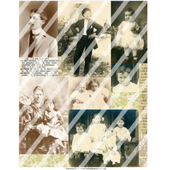 vintage photos paper collage sheets