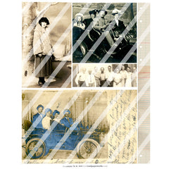 old photos paper collage sheets