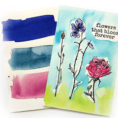 Flower rubber stamps