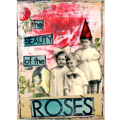 Vintage Elements 85 Roses  Collage Sheet