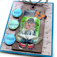 Mason Jar Rubber Stamped Card