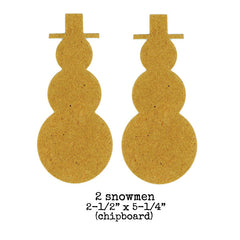 2 Chipboard Snowmen