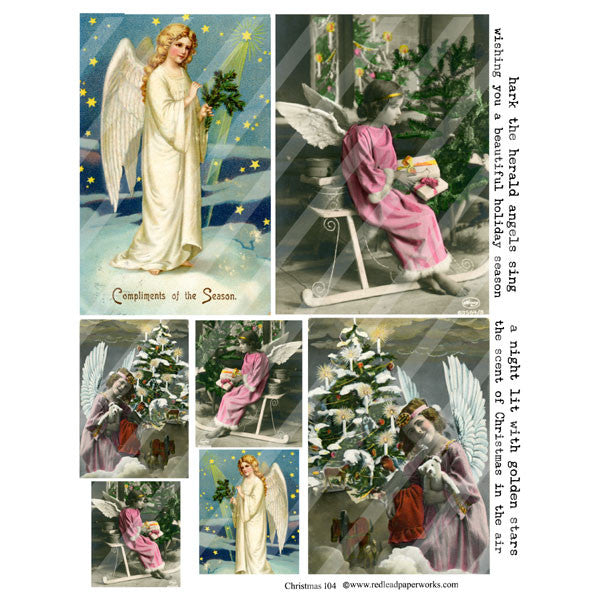 Christmas Collage Sheet 104 Angels