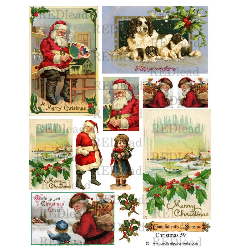 Christmas Collage Sheet 59