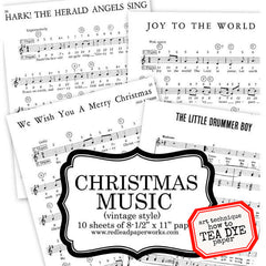 Christmas Music Vintage Style Christmas Music Paper Pack SAVE 30%