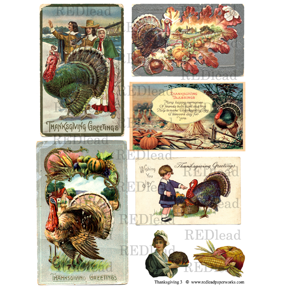 Thanksgiving Collage Sheets