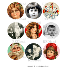 Christmas Artist Trading Coins Collage Sheet