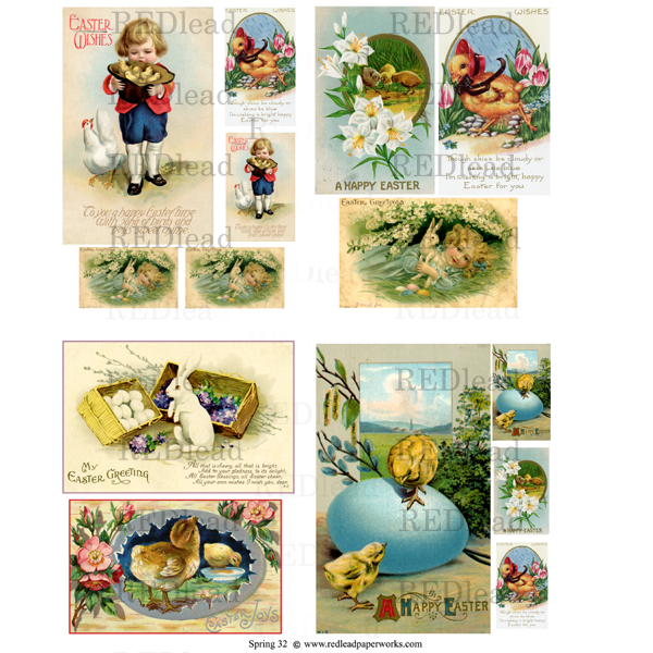 Spring Collage Sheets