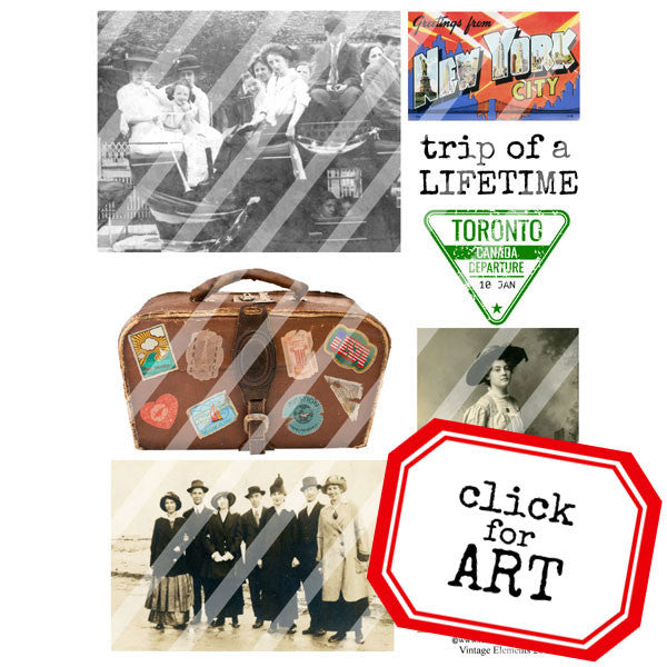 Vintage Elements 204 Travel Collage Sheet