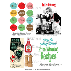 Collage Sheet Vintage Elements 147 - Favorite Recipes