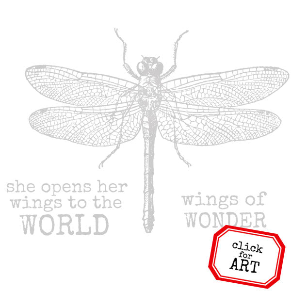 Large Dragonfly Rubber Stamp