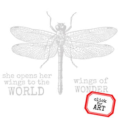 dragonfly rubber stamp