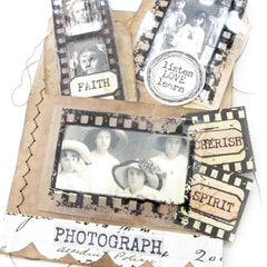 Film Strip Photo Frame Rubber Stamp 