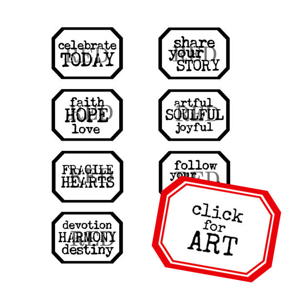 Little Labels Rubber Stamp Celebrate Today
