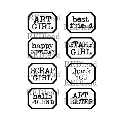 Little Labels Art Girl Rubber Stamp