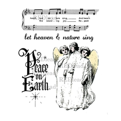 Christmas Angels Rubber Stamps