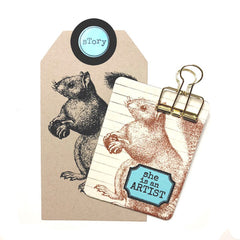 Large Woodland Squirrel Rubber Stamp
