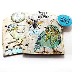 Time To Fly Bird Rubber Stamp