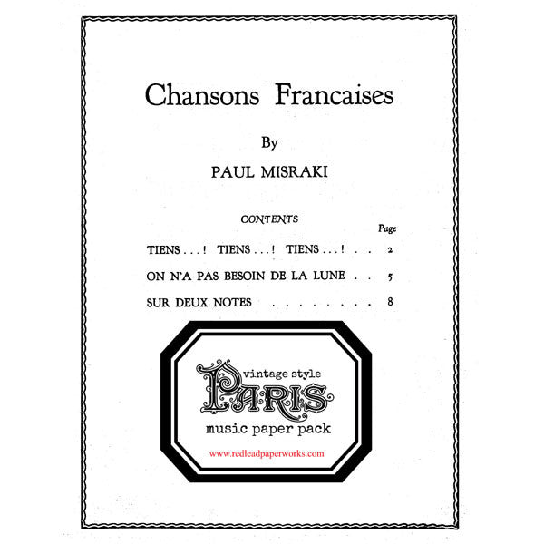 Paper Pack Paris Music
