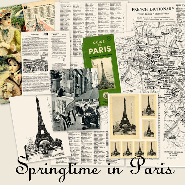 Springtime in Paris Vintage Paper Collection