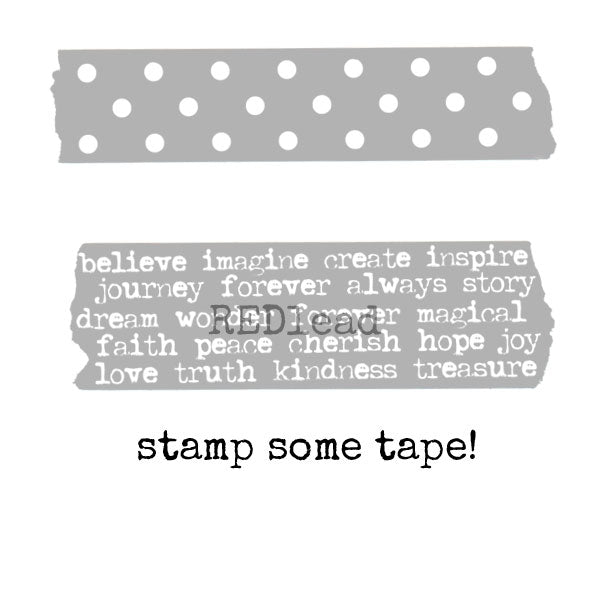 Polka Dots and Favorite Words Tape Stamp