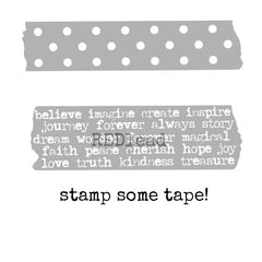 Polka Dot Cling Mount Washi Tape Rubber Stamp