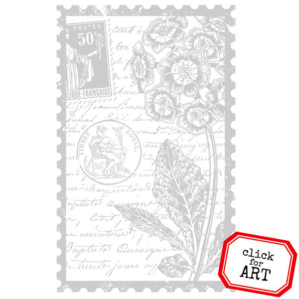 flowers rubber stamp