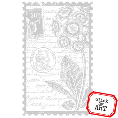 flowers rubber stamp