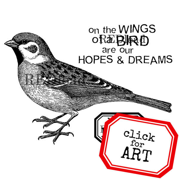 On the Wings of A Bird Rubber Stamp Save 30%