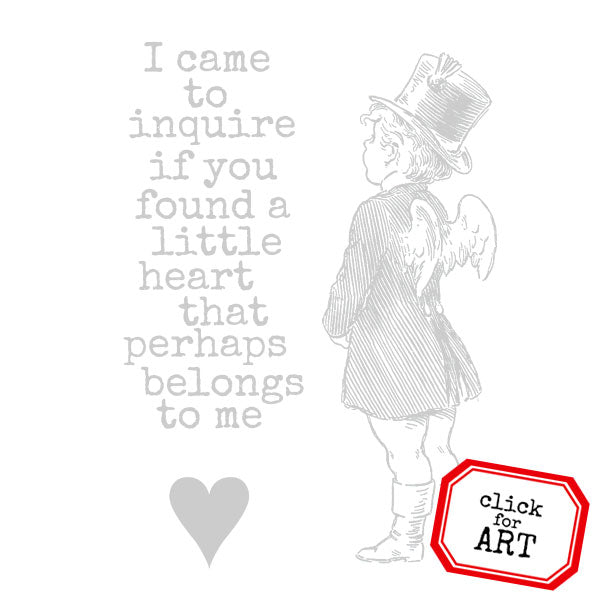 I Came to Inquire Cupid Valentine Rubber Stamp Save 20%