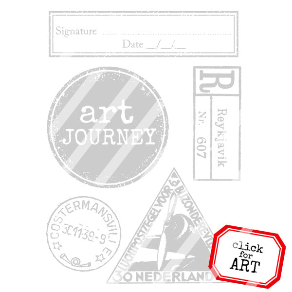 Art Journey Mail Art Rubber Stamp