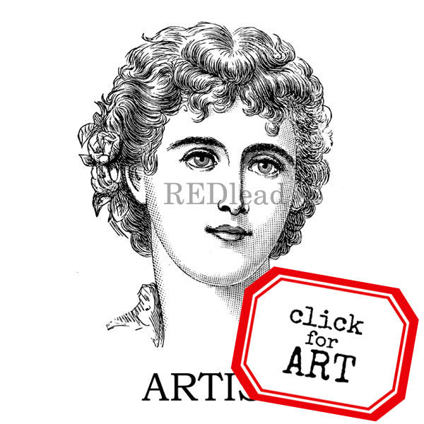 The Face of an Artist Rubber Stamp
