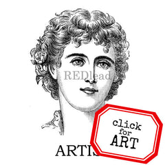 Artist Face Rubber Stamp