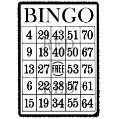 Bingo Card Rubber Stamp