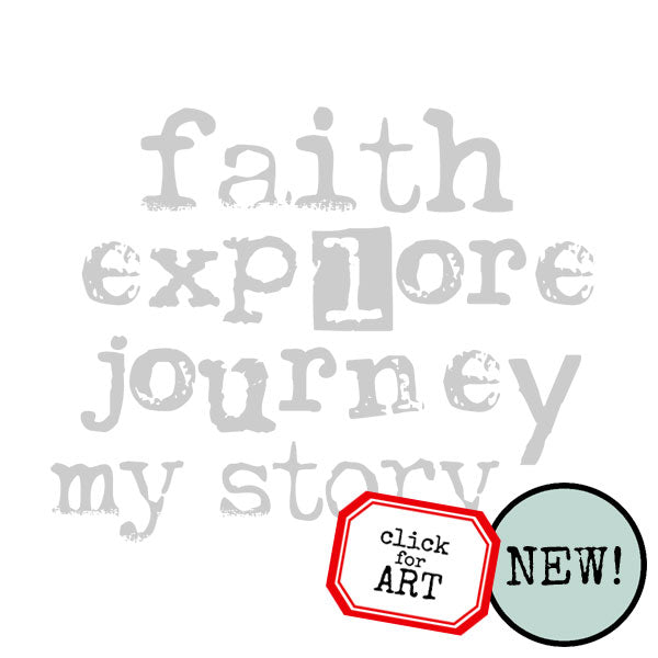 Faith Explore Journey My Story Rubber Stamp