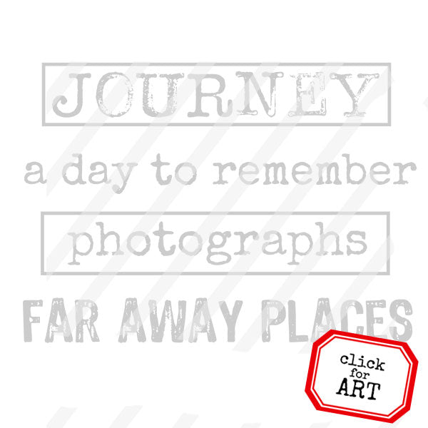 Faraway Places Rubber Stamp