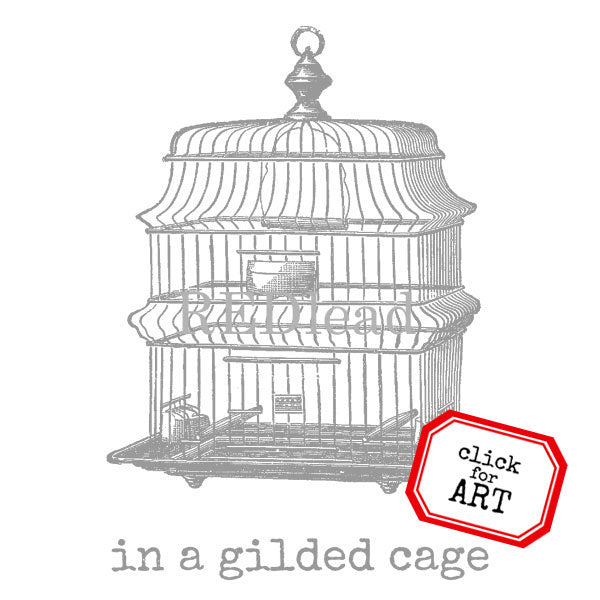 In A Gilded Cage Rubber Stamp