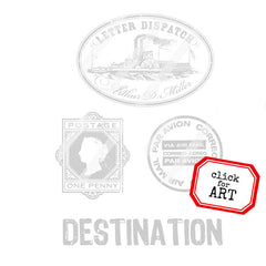 Letter Dispatch Mail Art Rubber Stamp