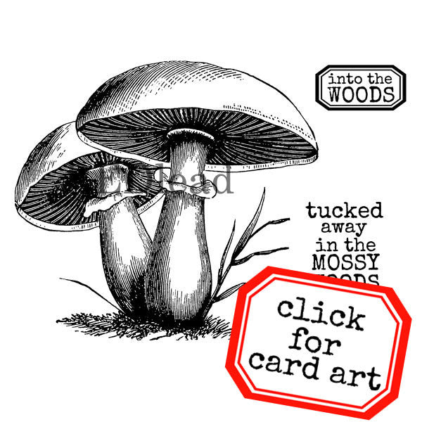 Mossy Woods Mushrooms Rubber Stamp