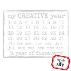 My Creative Year Calendar Rubber Stamp