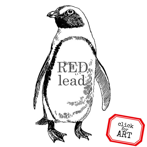 Penney Penguin Rubber Stamp