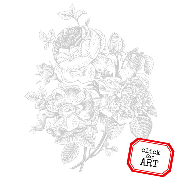 Rose Bouquet Rubber Stamp