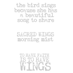 Sacred Wings Rubber Stamp