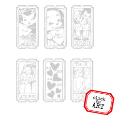 valentine rubber stamps