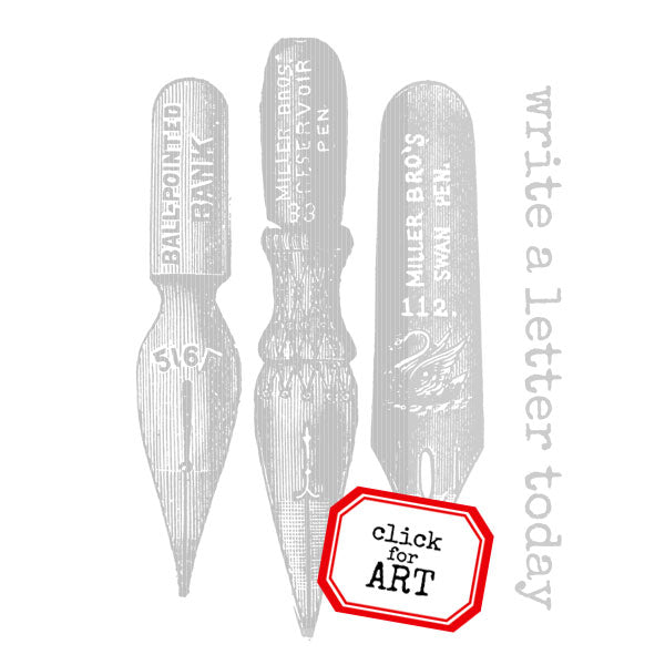 Write a Letter Today Rubber Stamp