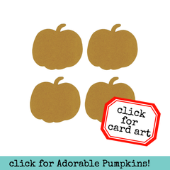 4 Small Chipboard Pumpkins