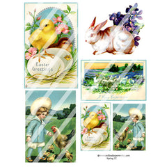 spring and easter collage sheets