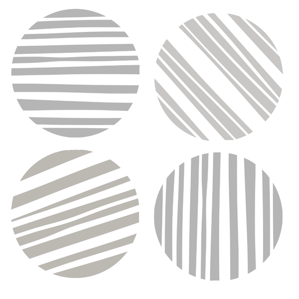 Circle of Stripes 6" x 6" Art Stencil