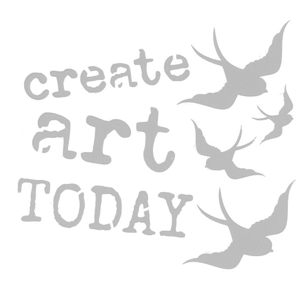 Red Lead Bird Stencils for Artists Makers Crafters