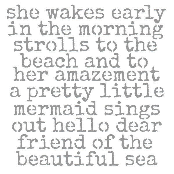 She Wakes Early in the Morning Stencil 6 x 6